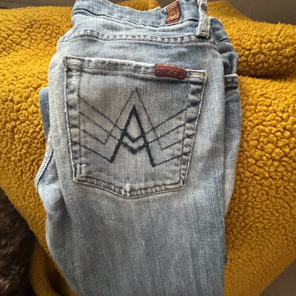 7 For All Mankind Light Blue Boot Cut Jeans